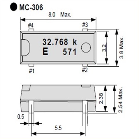MC-306,Q13MC3061000300,32.768kHz,8038mm,12.5pF,±20ppm