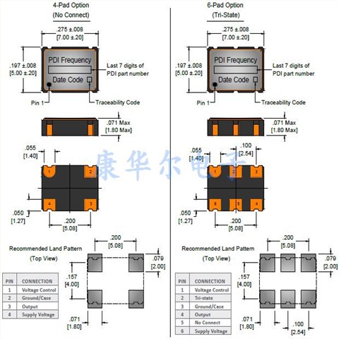 威尔威环保晶振,VC07低抖动晶振,VC0726000XCCB3RX压控晶振
