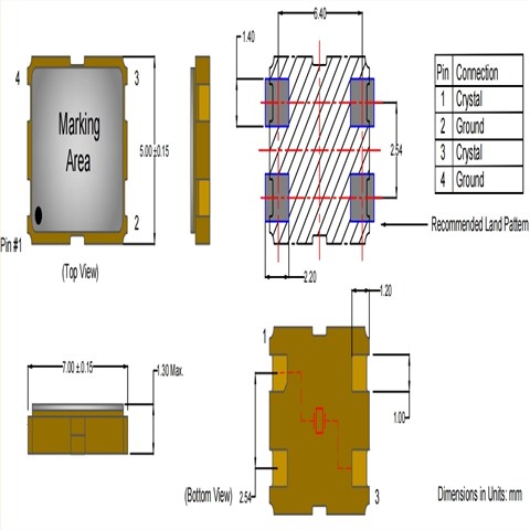 45MHZ,AE-131-A-2-4085-2-18-45M0000,Anderson测试设备晶振,7050mm