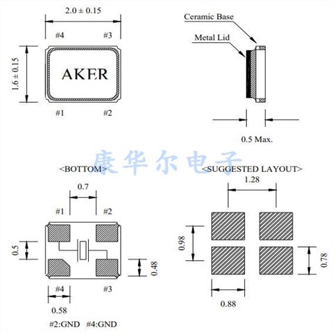 C1E-76.800-10-1012-X-M,76.8MHz,安基电子,高频晶振