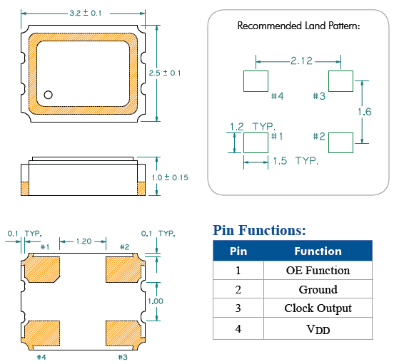 FKQ-3.3V 3.2_2.5 CMOS