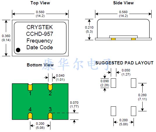 CCHD-957 14_9mm OSC HCMOS 3.3V