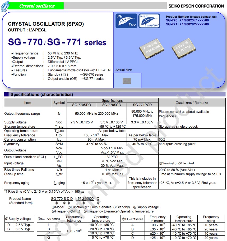 SG-770SDD SG-770SCD SG-771PCD 